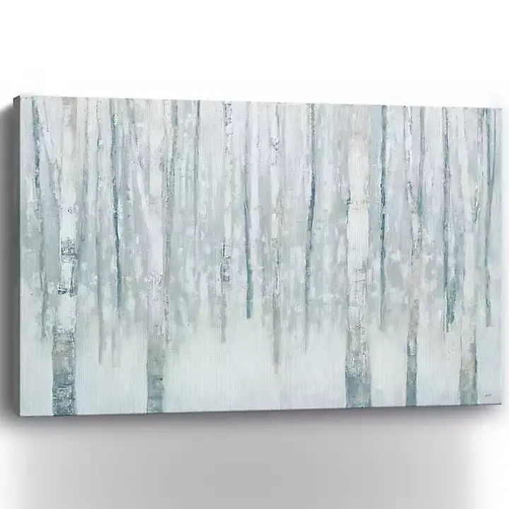 Winter Blue Birch Canvas Art Print, 60x40 in.