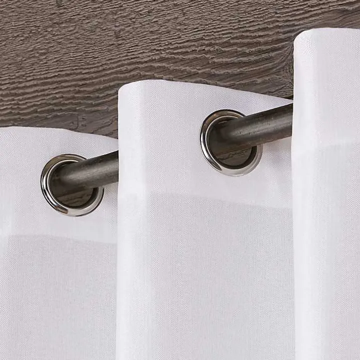 Winter White Biscayne Curtain Panel Set, 96 in.