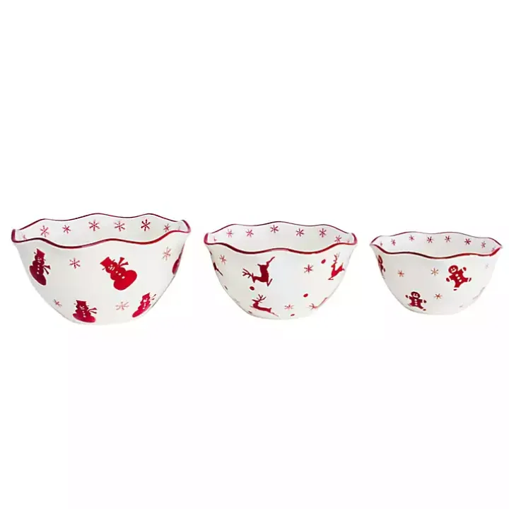 Winterfest Candy Bowls, Set of 3