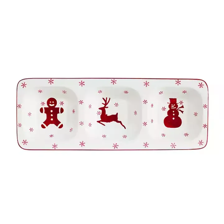 Winterfest 3-Section Serving Dish