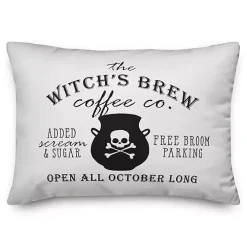 Witch's Brew Coffee Co Halloween Pillow