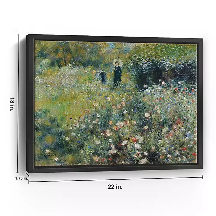 Woman with Parasol Garden Canvas Print, 22x18 in.