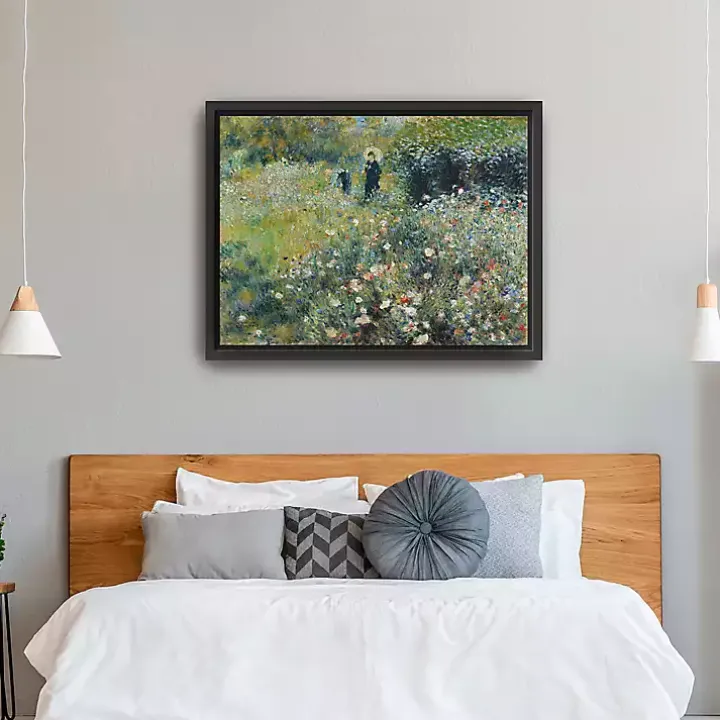 Woman with Parasol Garden Canvas Print, 42x32 in.