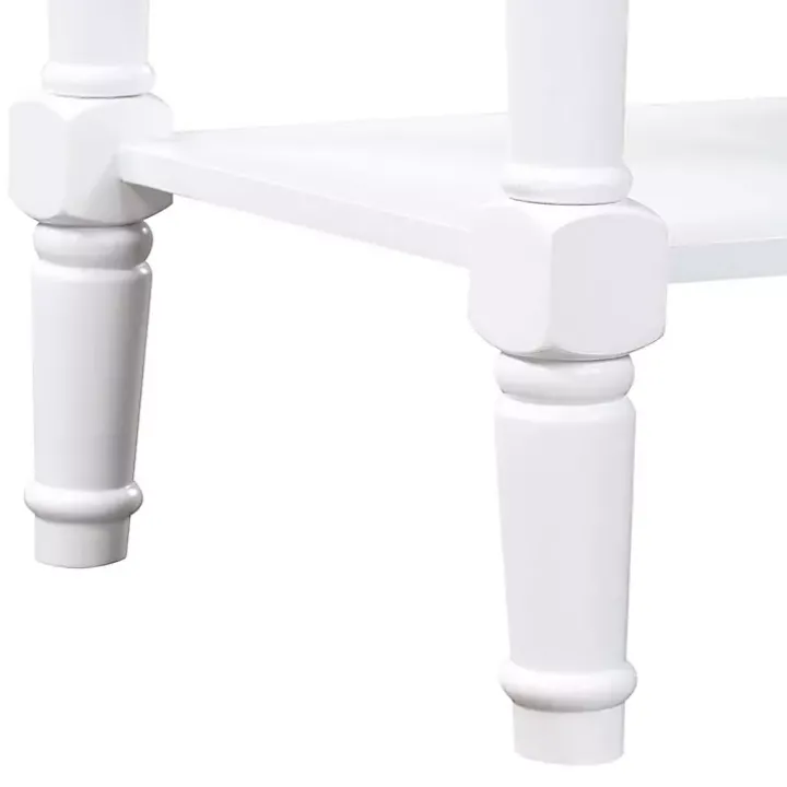 Wood & White Traditional Console Table