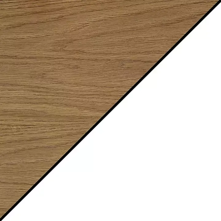 Wood & White Two-Tone Charging Open Accent Table