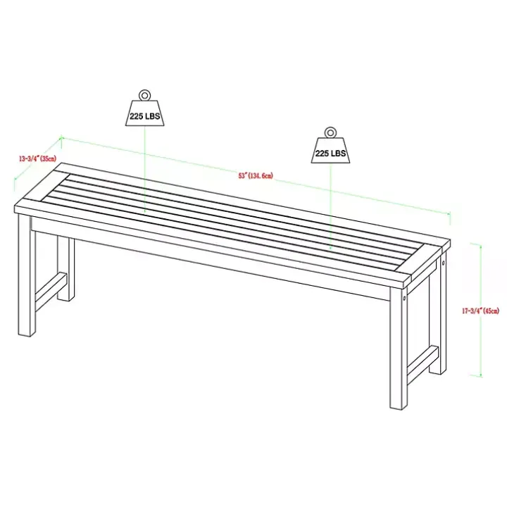 Wood Slat Back 4-pc. Outdoor Dining Set