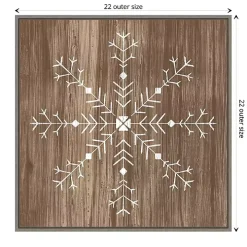 Wood Snowflake I Canvas Art Print