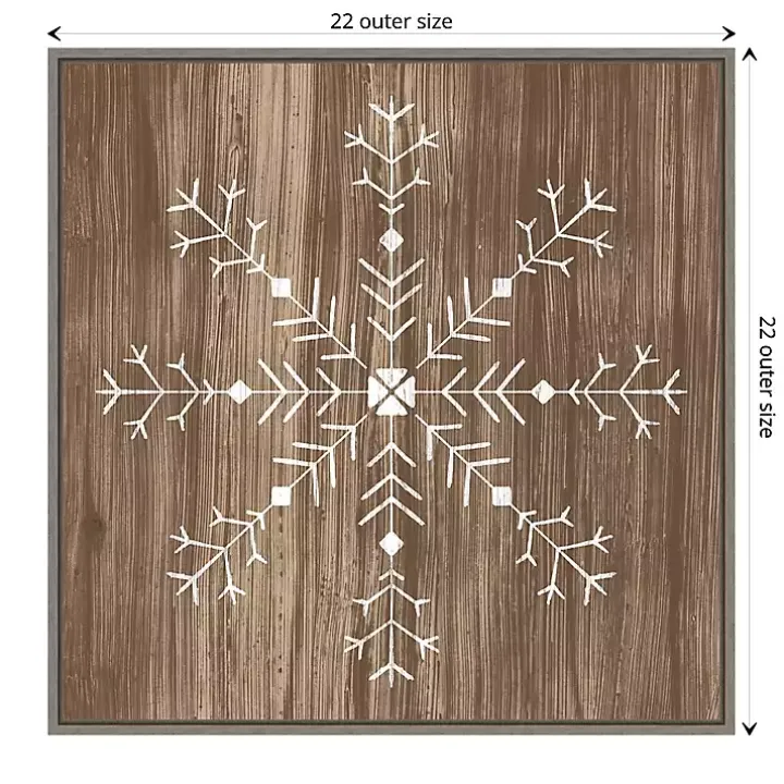 Wood Snowflake I Canvas Art Print