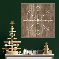 Wood Snowflake I Canvas Art Print