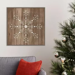Wood Snowflake I Canvas Art Print