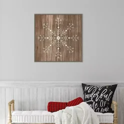 Wood Snowflake I Canvas Art Print