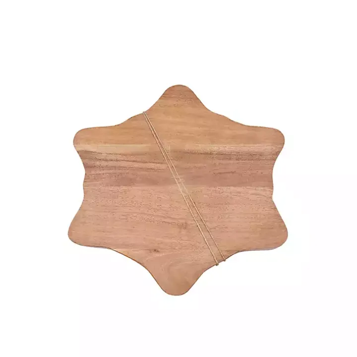 Wood Snowflake Serving Board with Spreader