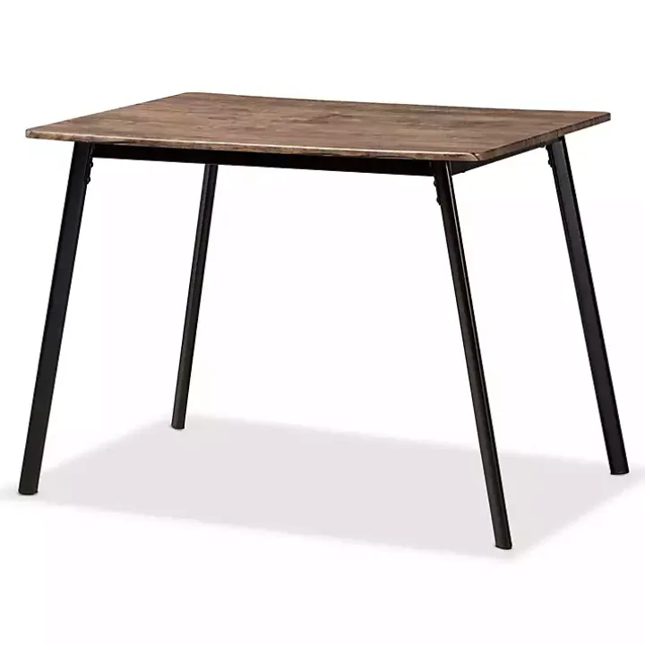 Wood Table and Leather Chairs 5-pc. Dining Set