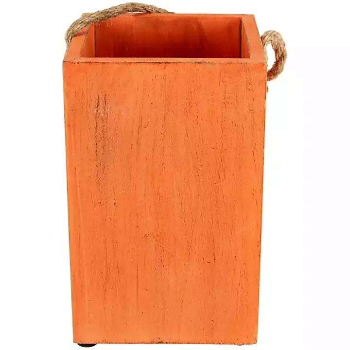 Wooden Jack O' Lantern Candle Holder