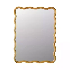 Wooden Squiggle Wall Mirror