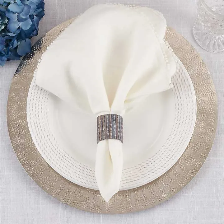 Woven Indigo 4-pc. Napkin Ring Set