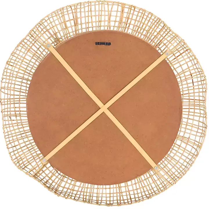 Woven Natural Cane Round Alia Wall Mirror