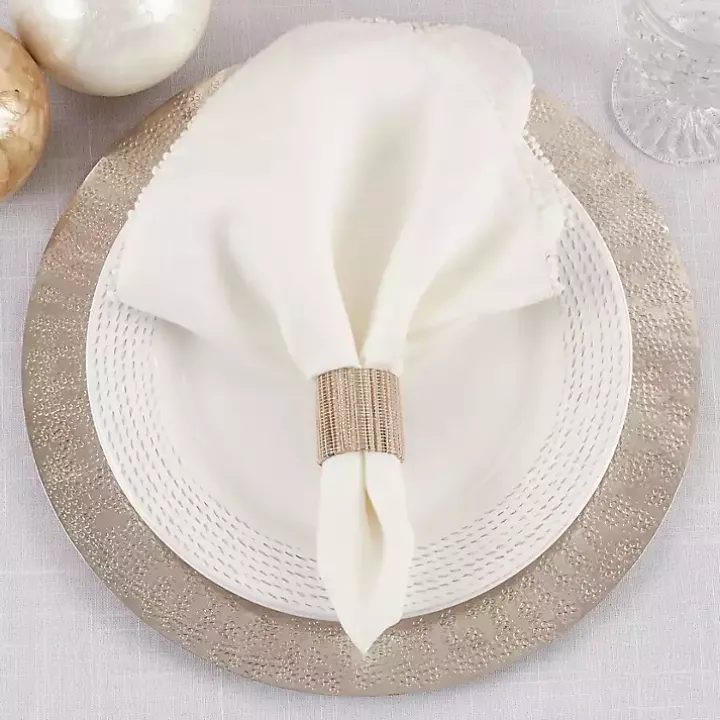 Woven Neutral 4-pc. Napkin Ring Set