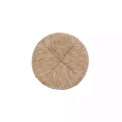 Woven Seagrass Walnut Wood Swivel Counter Stool