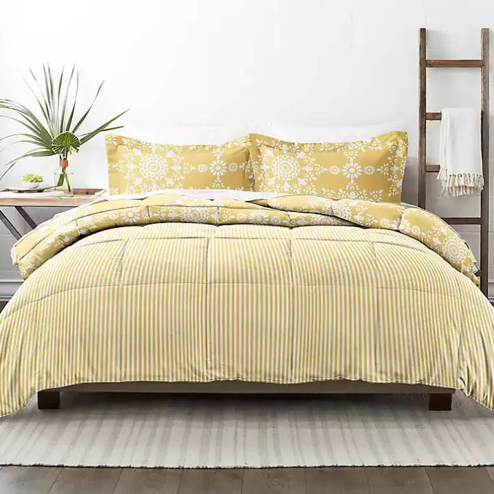 Yellow Daisy Medallion Twin 3-pc. Comforter Set
