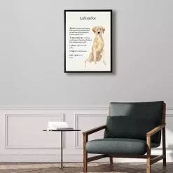 Yellow Labrador Facts Framed Wall Plaque