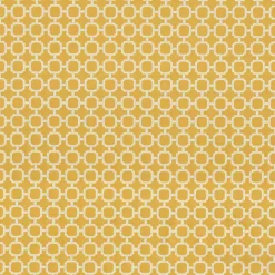 Yellow Rounded Outdoor Seat Cushions, Set of 2