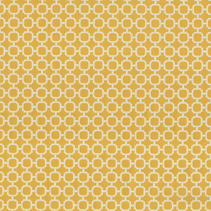 Yellow Rounded Outdoor Seat Cushions, Set of 2