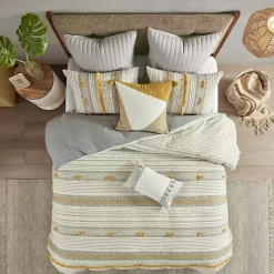 Yellow Striped 3-pc. Full/Queen Comforter Set