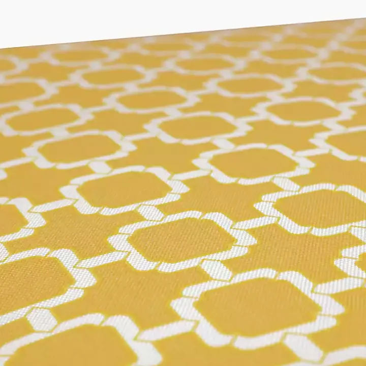 Yellow Tufted Tie Outdoor Seat Cushions, Set of 2